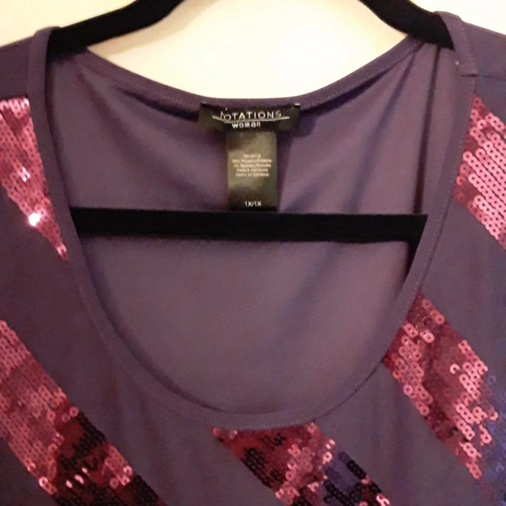 Purple sequin tank - Picture 4 of 5